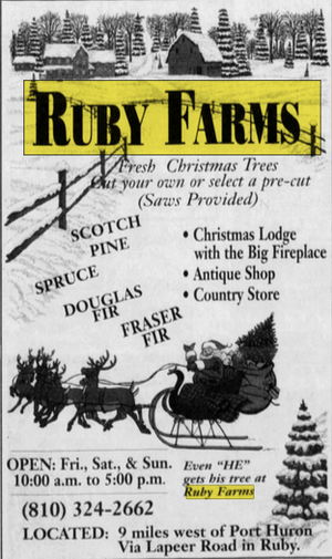 Ruby Farms - Nov 29 2000 Ad (newer photo)